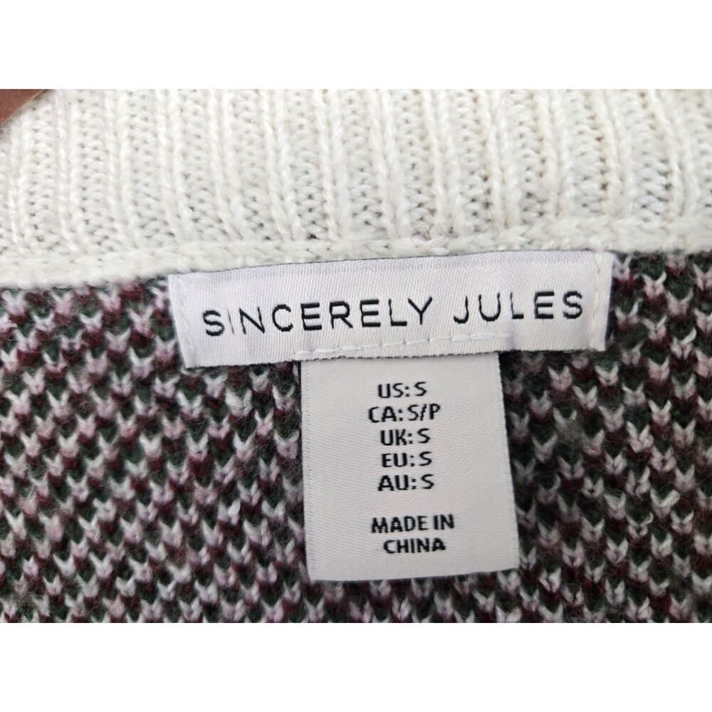 Sincerly Jules Sweater Womens S Floral Roses Boho Cottagecore Granola Romantic - Picture 4 of 8